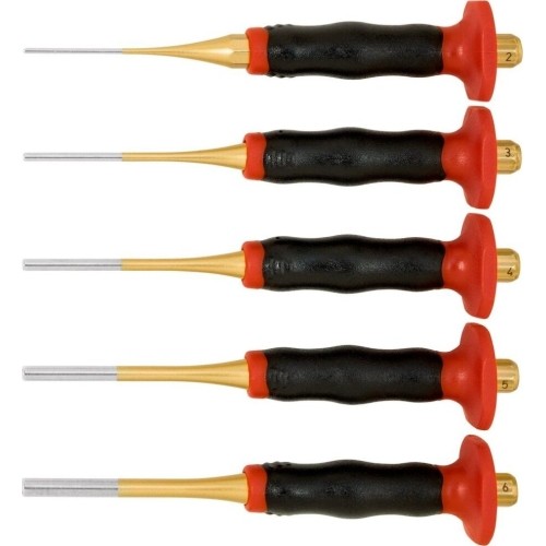 Kaiščių išmušėjų rinkinys 5vnt. su rankos apsauga RENNSTEIG