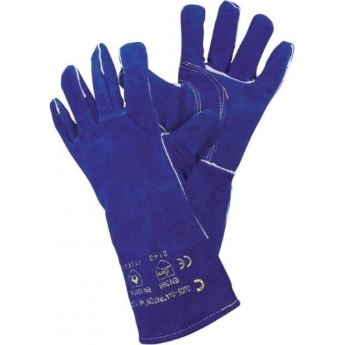 Suvirintojo pirštinės PATON, odinės, mėlynos