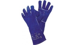 Suvirintojo pirštinės PATON, odinės, mėlynos