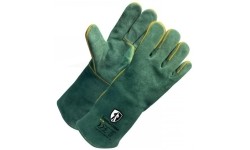 Suvirintojo pirštinės RSAFE-912, odinės, žalios