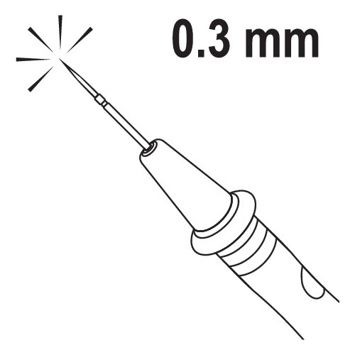 Multimetro laidai su aštriais žalvariniais antgaliais