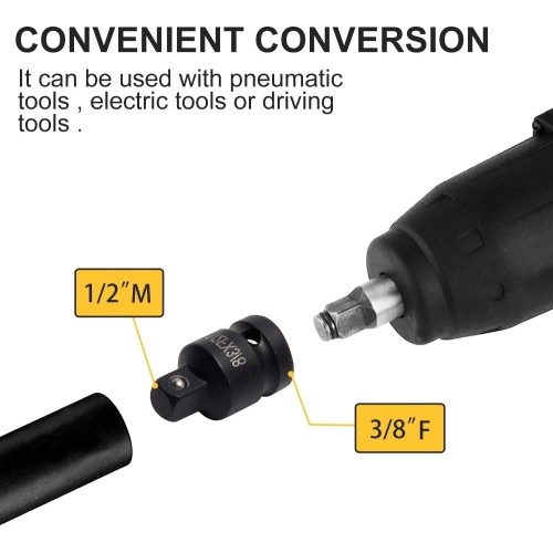 1/4" + 3/8" + 1/2" + 3/4" Impact adaptors set 6pcs
