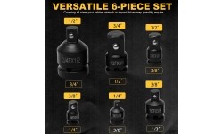 1/4" + 3/8" + 1/2" + 3/4" Impact adaptors set 6pcs