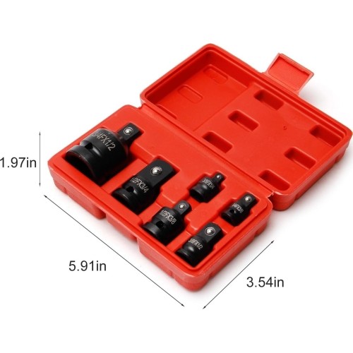 1/4" + 3/8" + 1/2" + 3/4" Impact adaptors set 6pcs