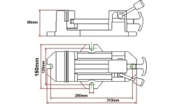 Quick release drill press vice 100mm
