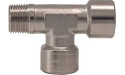 T-type connector F. Internal thread 1/2" x F. Internal thread 1/2" x M. External thread 1/2"