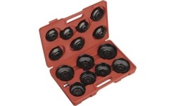 Oil filter cap wrench set 15pcs.