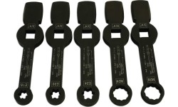 Slogging wrench E-torx and SPLINE set (5pcs) for brake caliper screw