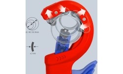 Pipe cutter for thin-walled plastic drain pipes 32-50mm KNIPEX DP50