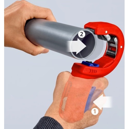 Pipe cutter for thin-walled plastic drain pipes 32-50mm KNIPEX DP50