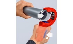 Pipe cutter for thin-walled plastic drain pipes 32-50mm KNIPEX DP50