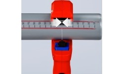 Pipe cutter for thin-walled plastic drain pipes 32-50mm KNIPEX DP50