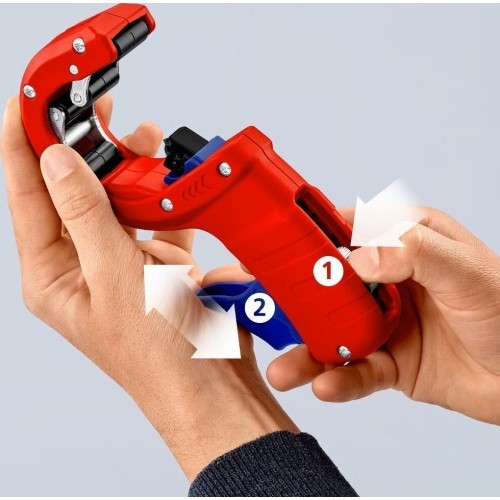 Pipe cutter for thin-walled plastic drain pipes 32-50mm KNIPEX DP50