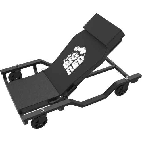 Steel car creeper with pneumatic backrest