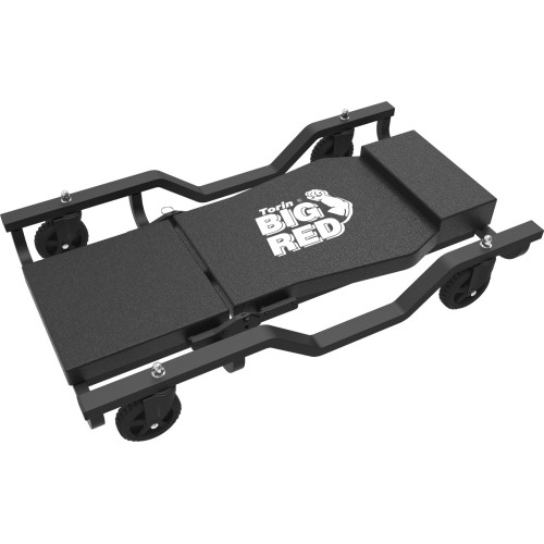 Steel car creeper with pneumatic backrest
