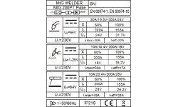 Suvirinimo pusautomatis FORBY® MIG 200PT LCD pulse (200A - 60%) (sinerginis, dvigubas pulsas)