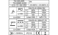 Suvirinimo aparatas FORBY® TIG 200MX AC/DC (200A - 60%) (pulsinis)