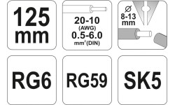 Laidų nuvalymo įrankis 125mm
