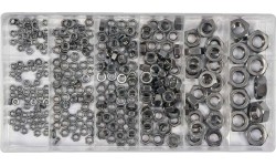 Nerūdijančio plieno veržlių rink. (300vnt) M3-M10