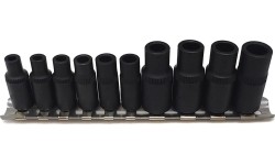 Adapterių rinkinys sriegikliams 1/4", 3/8 10vnt.