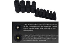 Adapterių rinkinys sriegikliams 1/4", 3/8 10vnt.