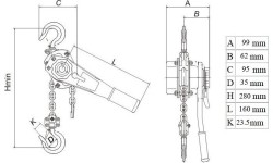 Double lever block 0.5t