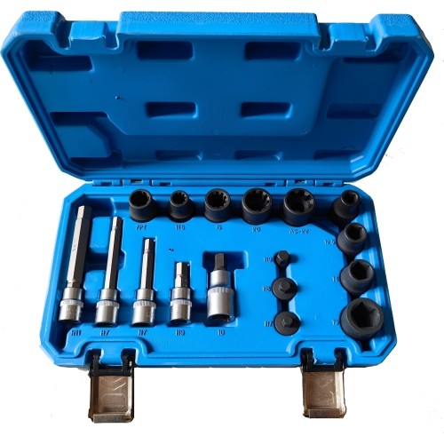 Brake caliper socket and bit socket set 17pcs