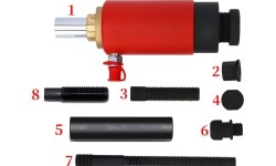 Guolių nuėmimo/uždėjimo rinkinys su hidrauliniu cilindru ir jungtimis 46vnt.