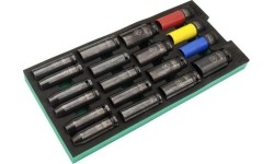 Padėklas. Smūginių prailgintų galvučių rinkinys 1/2" 19vnt.