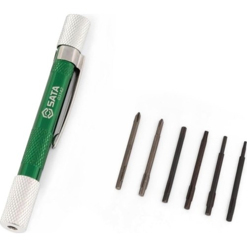 Mini scewdriver with interchagable tips (6pcs) (PH/torx)