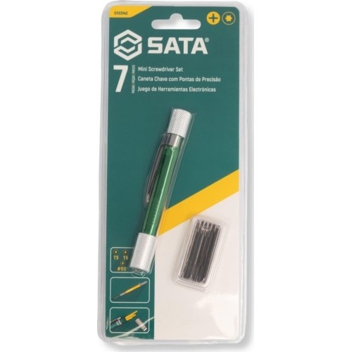 Mini scewdriver with interchagable tips (6pcs) (PH/torx)