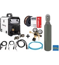 Semi-automatic KIT FORBY® MIG 200ST LED (synergistic) + CO2 cylinder 8l with accessories