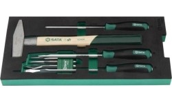 Tray. Hammer, screwdriver, punch and chisel set 9pcs