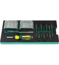 Tray. Bits, bit driver and presicion screwdriver set 71pcs