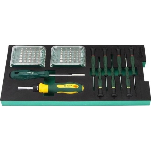 Tray. Bits, bit driver and presicion screwdriver set 71pcs