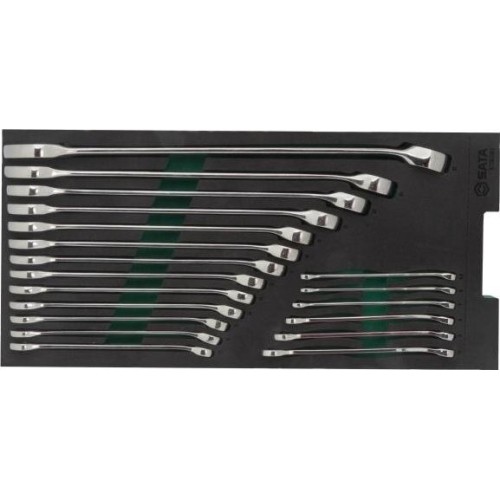 Tray. Combination wrench set 19pcs