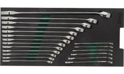 Tray. Combination wrench set 19pcs