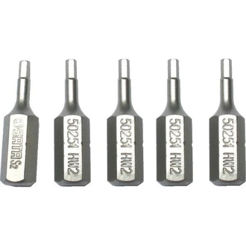 1/4" (6.3mm) Dr IMBUS bit, 5pcs. - 4 x 25mm