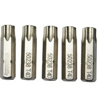 Antgalis TORX  1/4" (6.3mm), 5vnt. - T10 x 25mm