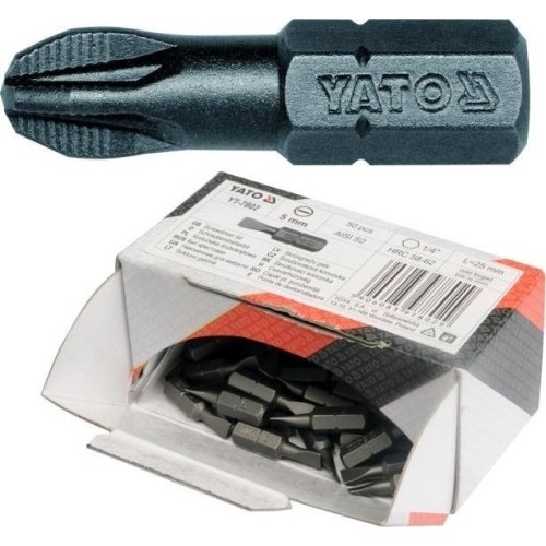 1/4" (6.3mm) Dr POZIDRIV bit, 5pcs. - PZ 2 x 25mm