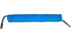 Air recoil hose PU with quick couplers Ø5x8mm - Ø5 x 8mm,  10m