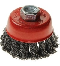 Šepetys vielinis puodo tipo, susuktas - Ø 75mm