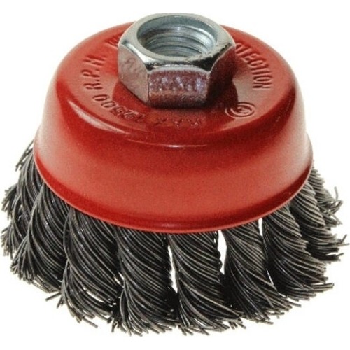 Twisted knot bowl cup wire brush - Ø 75mm