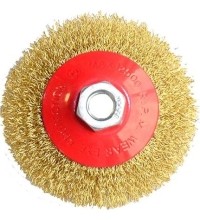 Šepetys vielinis lėkštės tipo, garbanotas - Ø 115mm