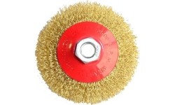 Crimped wire bevel wheel brush - Ø 100mm