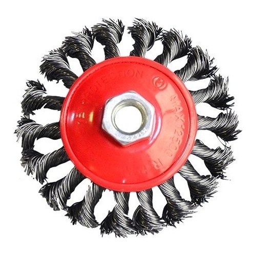 Twisted knot bevel wheel brush - Ø 100mm