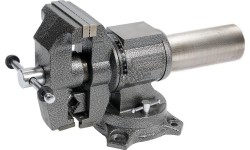 Multi-function swivel base bench vice - Lūpų plotis 100mm. Svoris 10kg