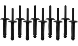 Kniedės plastikinės 10 vnt. - 6.3 x 25.2 mm