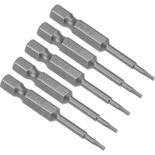 Antgalis smūginis TORX 1/4" (6.3mm), 5vnt. - T7 x 50mm