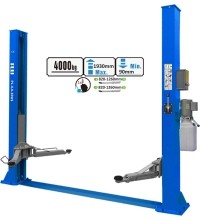 Hidraulinis 2 kolonų keltuvas su mech. saugumo fiksatoriais (vienpus fiksavimas), 4.0t - 4.0t, 380V